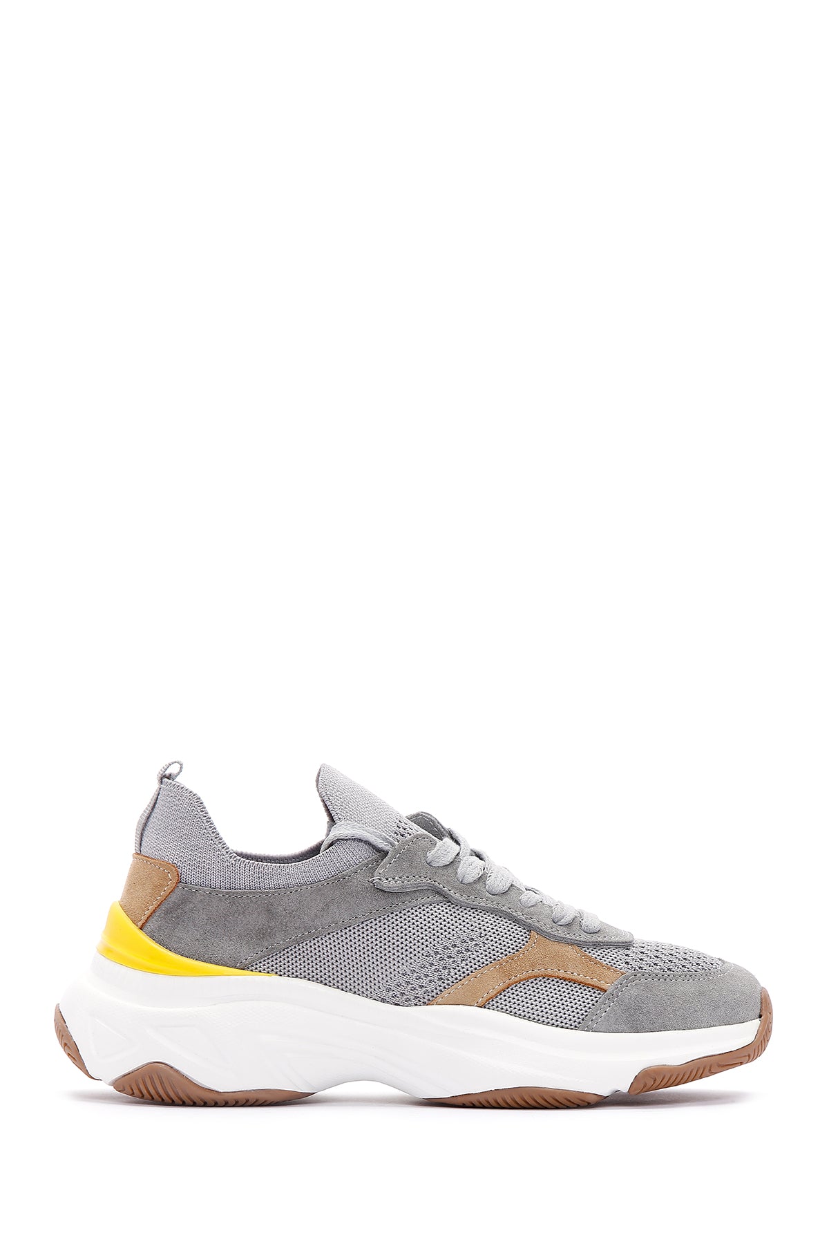 Women's Gray Leather Sneaker 23SFD500214 | Derimod