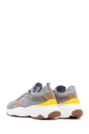Women's Gray Leather Sneaker | Derimod