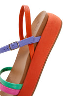Women's Fuchsia Flat Sandals | Derimod