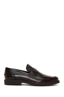 Men's Brown Leather Buckle Classic Loafer | Derimod