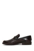 Men's Brown Leather Buckle Classic Loafer | Derimod
