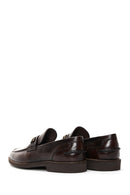 Men's Brown Leather Buckle Classic Loafer | Derimod