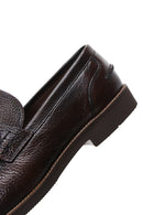 Men's Brown Leather Buckle Classic Loafer | Derimod