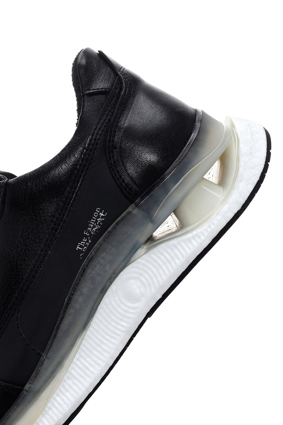 Erkek Siyah Kalın Tabanlı Deri Sneaker