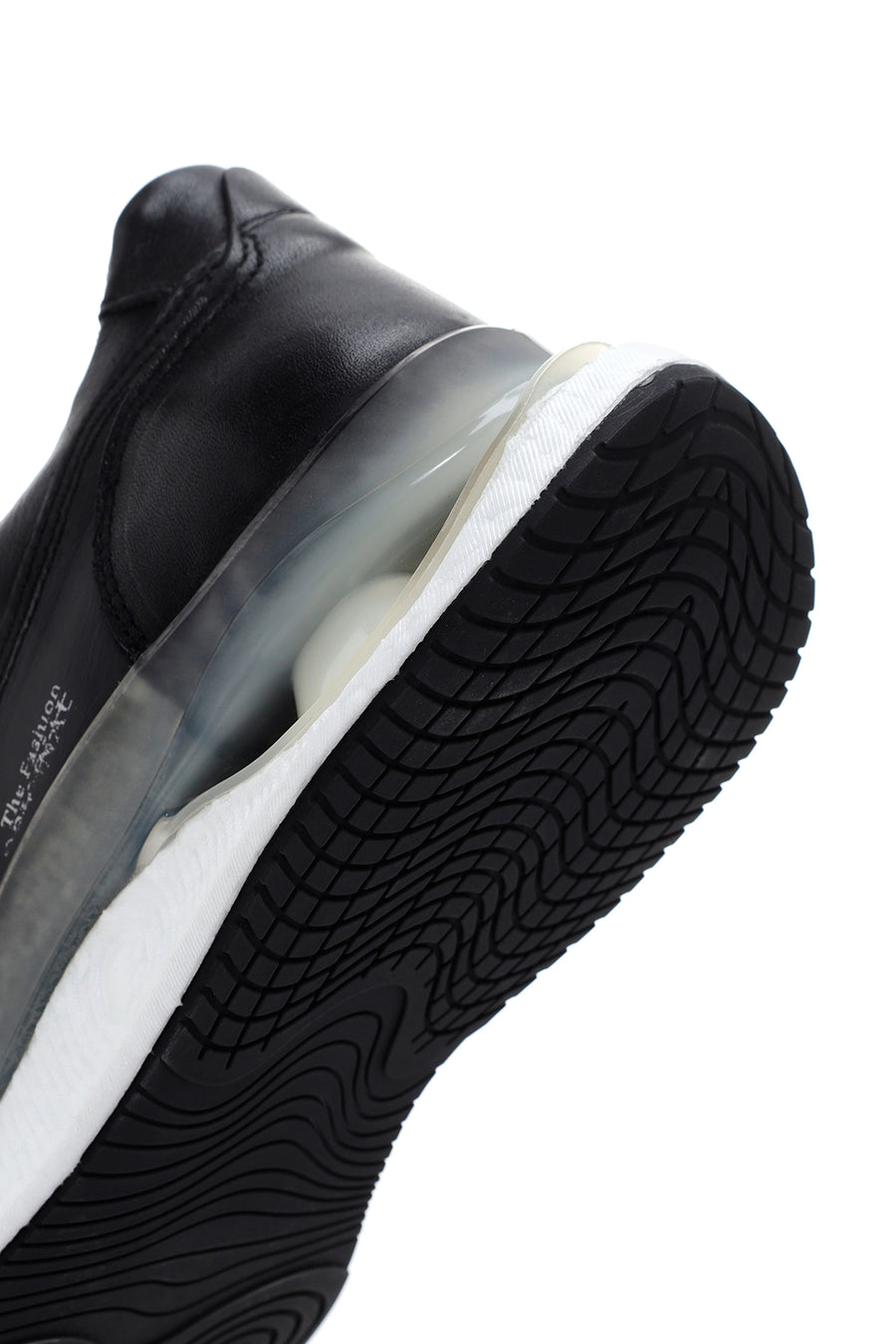 Erkek Siyah Kalın Tabanlı Deri Sneaker