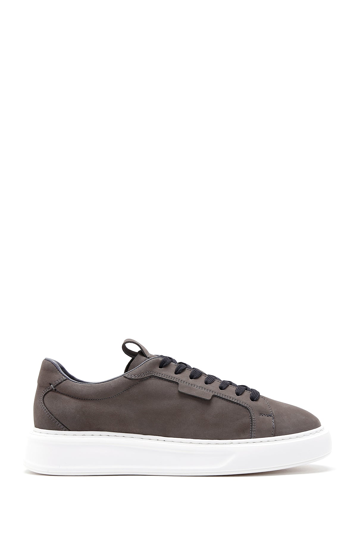 Men's Dark Gray Nubuck Leather Sneaker 23SFD6109V3 | Derimod