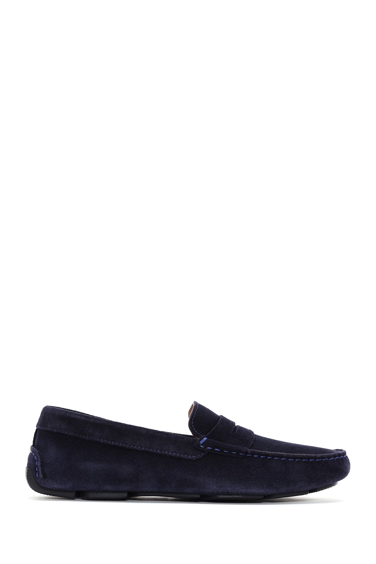 Men's Navy Blue Suede Leather Loafer 23SFD616010 | Derimod