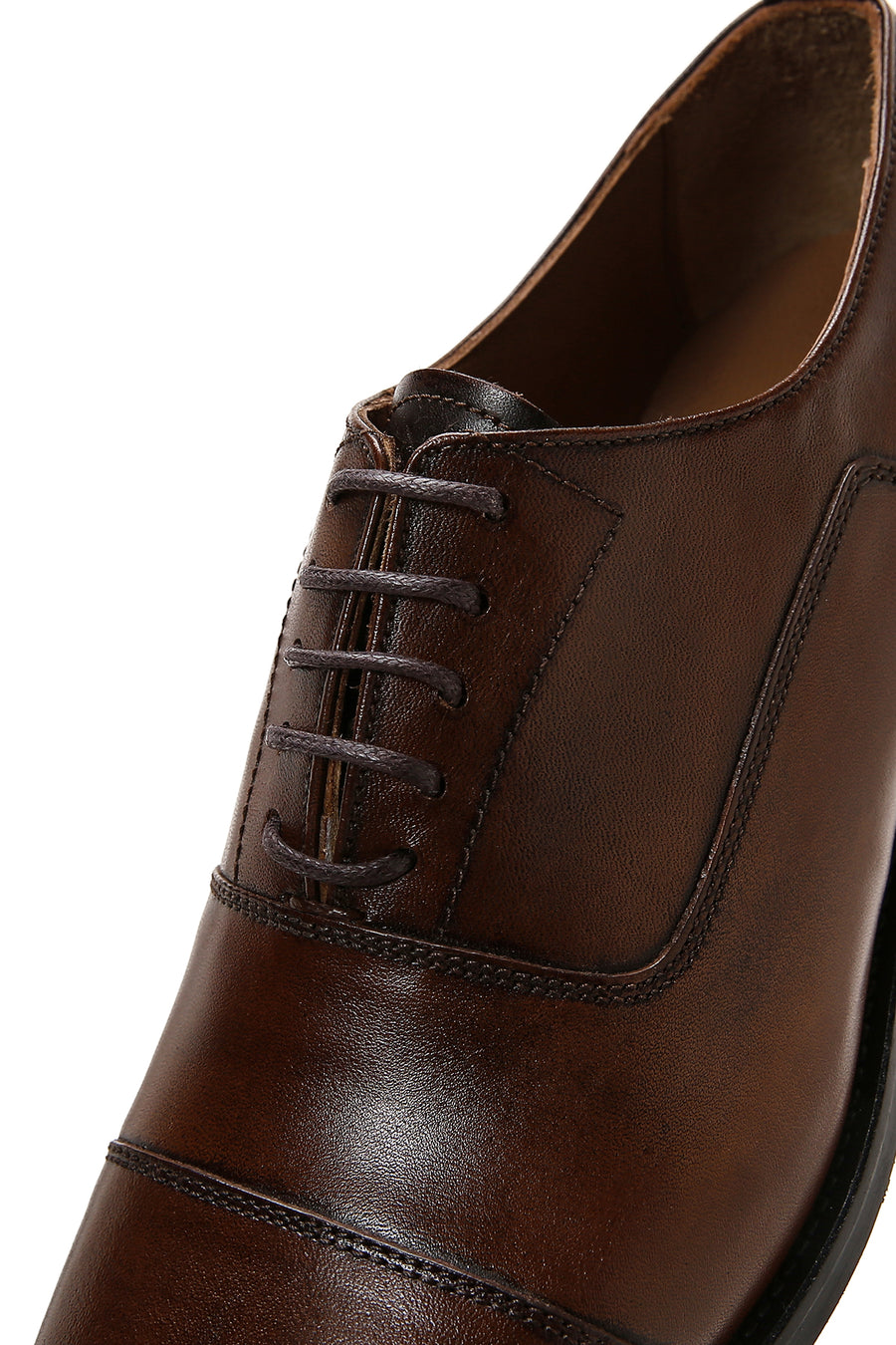 Men's Brown Leather Oxford Shoes