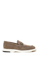 Men's Mink Suede Leather Buckle Sports Loafer | Derimod