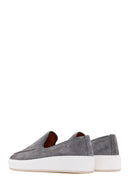 Men's Gray Suede Leather Sports Loafer | Derimod