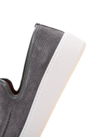 Men's Gray Suede Leather Sports Loafer | Derimod