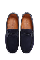 Erkek Lacivert Süet Deri Spor Loafer | Derimod