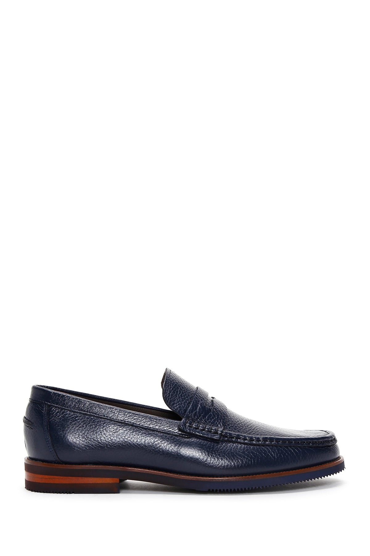 Men's Navy Blue Leather Classic Loafer 23SFD6522FT | Derimod
