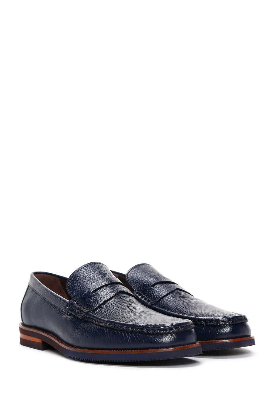Men's Navy Blue Leather Classic Loafer