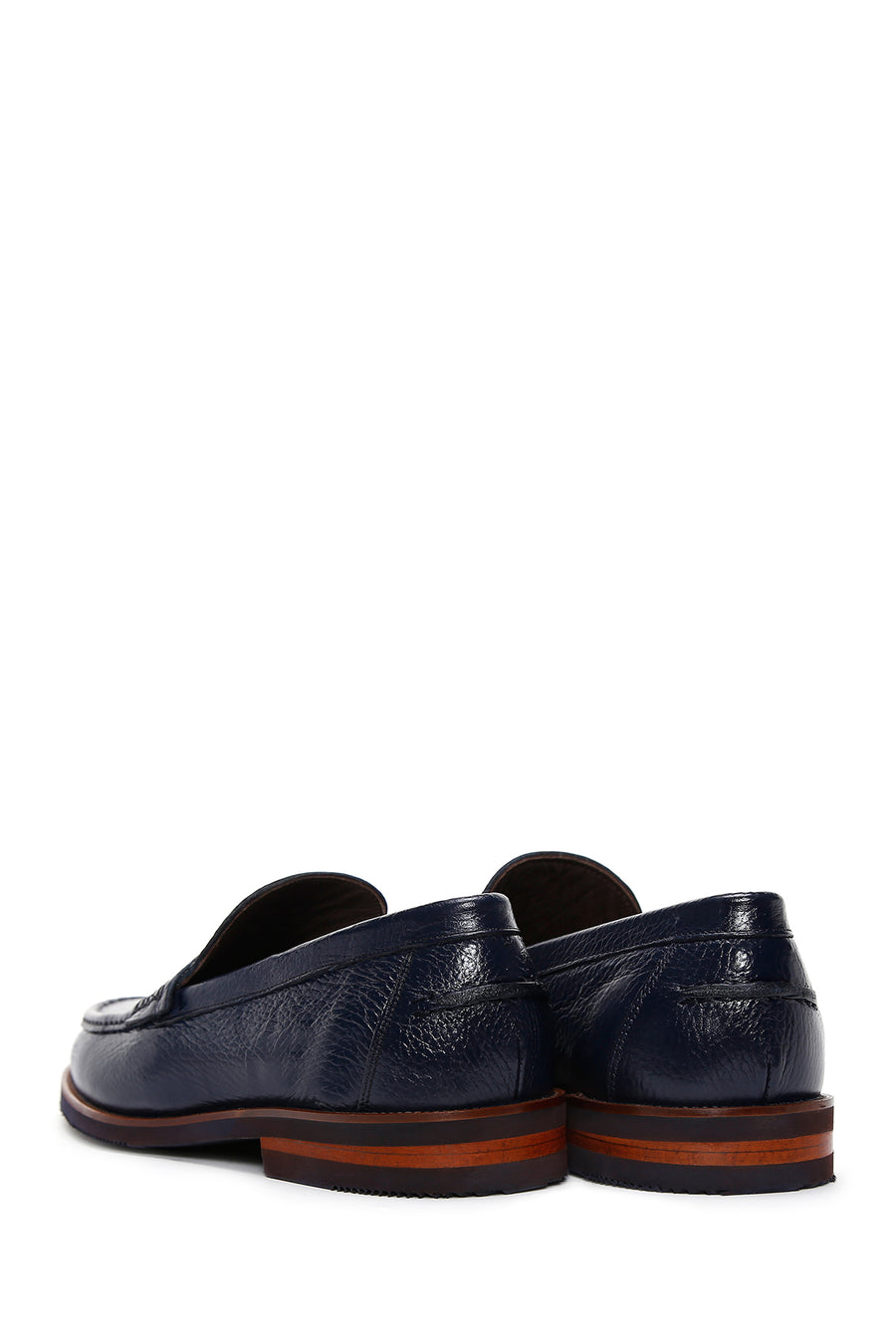 Men's Navy Blue Leather Classic Loafer