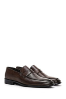 Erkek Kahverengi Deri Klasik Loafer | Derimod