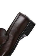 Erkek Kahverengi Deri Klasik Loafer | Derimod