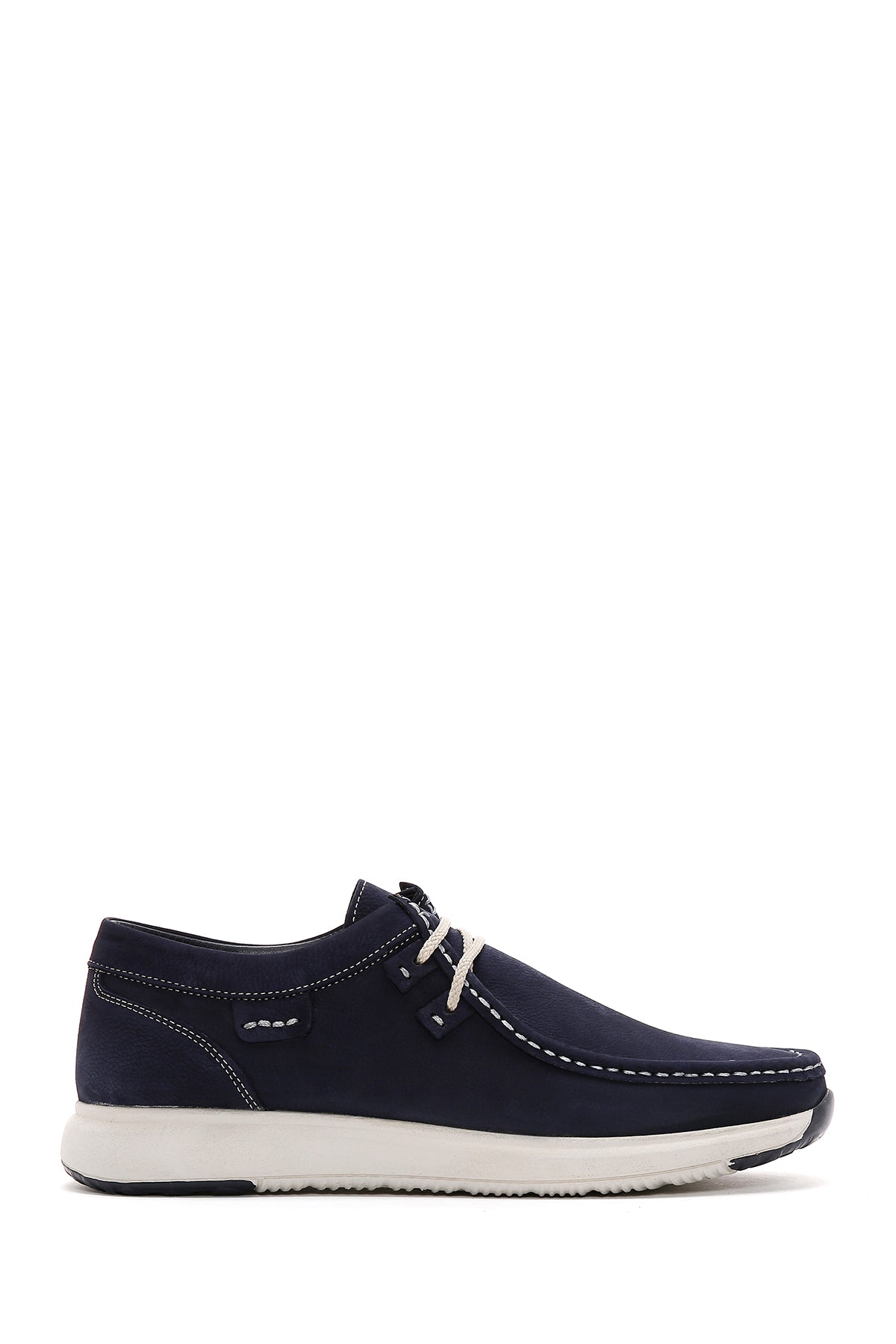 Men's Navy Blue Nubuck Leather Casual Shoes 23SFD6830V3 | Derimod