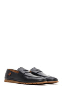 Men's Black Leather Casual Loafer | Derimod