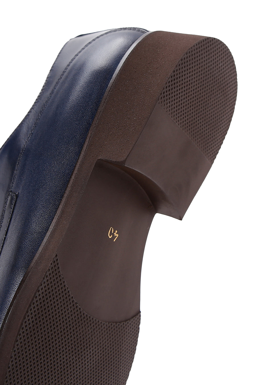 Men's Navy Blue Leather Classic Shoes