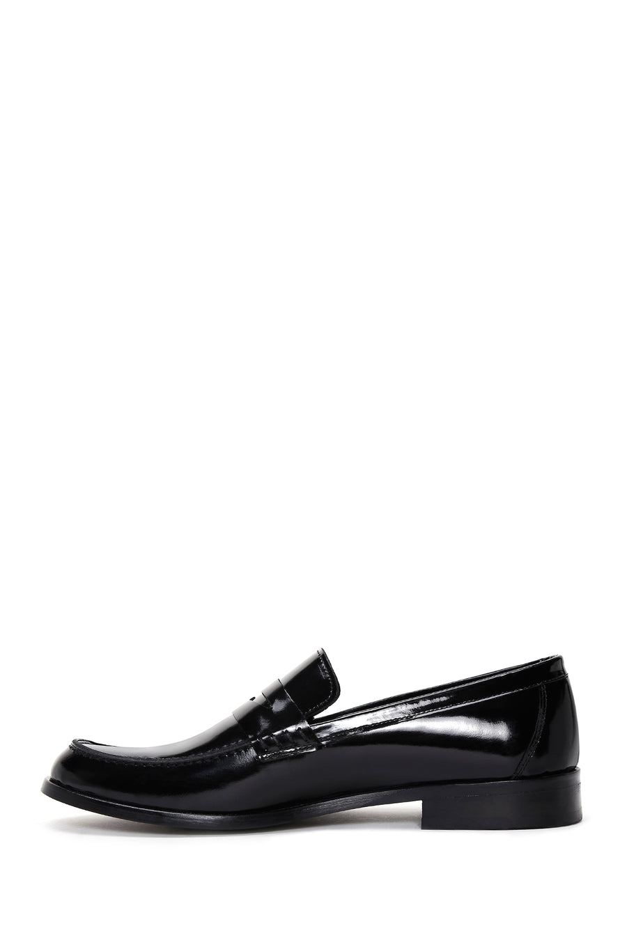 Men's Black Leather Patent Leather Classic Loafer