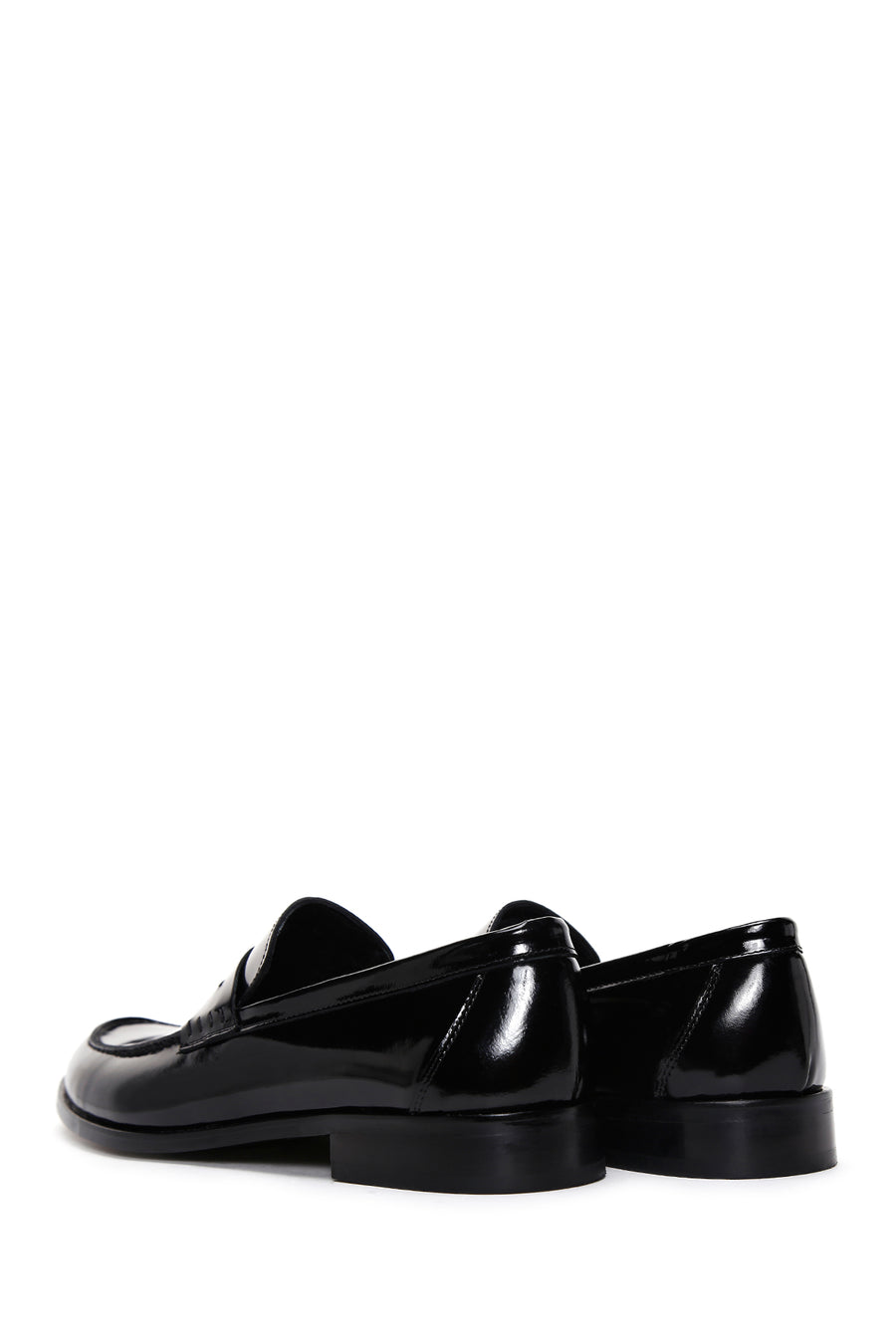 Men's Black Leather Patent Leather Classic Loafer
