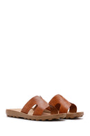 Women's Tan Flat Slippers | Derimod