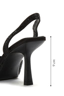 Women's Black Open Back Thin Heeled Stiletto | Derimod