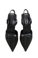 Women's Black Open Back Thin Heeled Stiletto | Derimod
