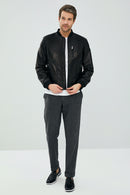 Griezmann Men's Black Leather Coat | Derimod