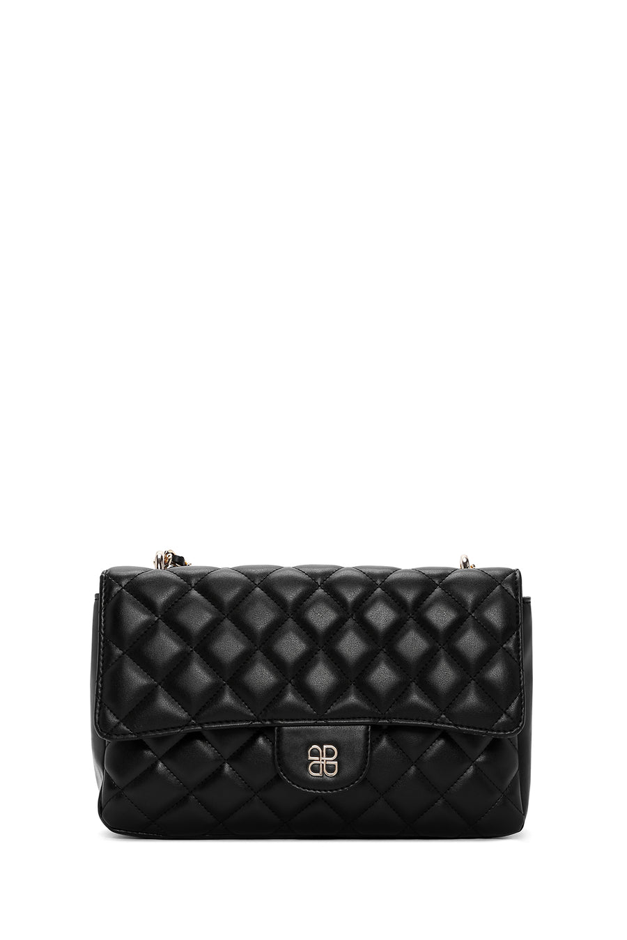 Women's Black Long Strap Quilted Crossbody Bag