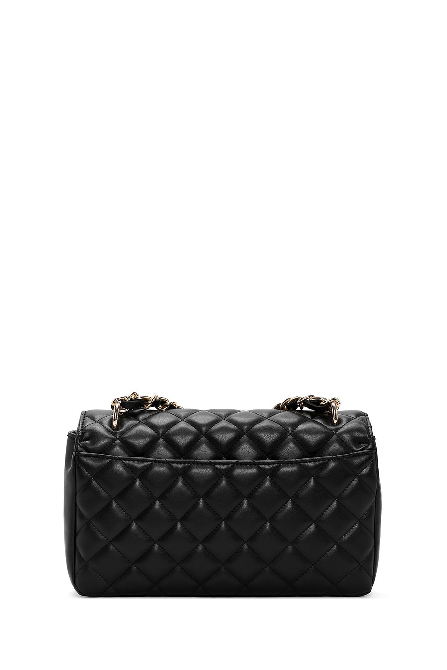 Women's Black Long Strap Quilted Crossbody Bag