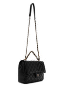 Women's Black Long Strap Quilted Crossbody Bag | Derimod