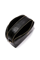 Women's Black Long Strap Crocodile Patterned Crossbody Bag | Derimod