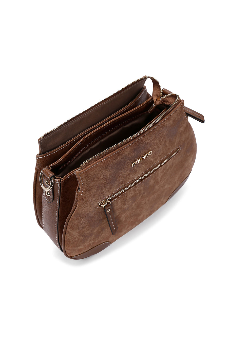 Women's Tan Nubuck Crossbody Bag