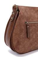 Women's Tan Nubuck Crossbody Bag | Derimod