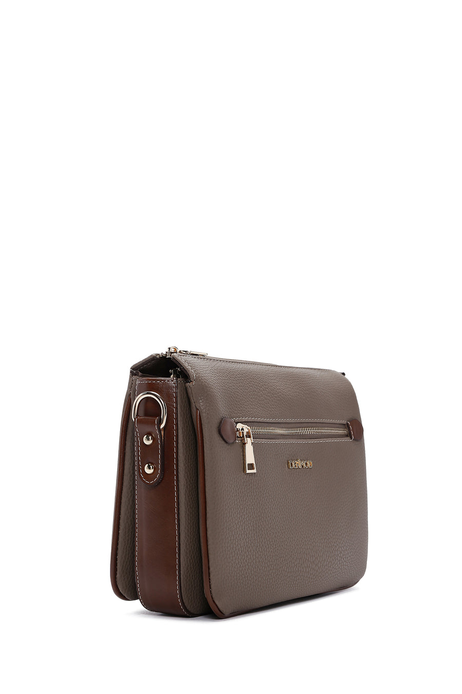 Women's Mink Brown Long Strap Crossbody Bag