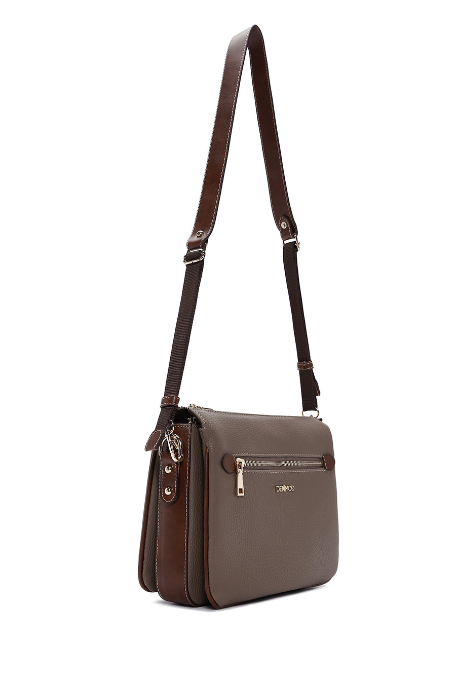 Women's Mink Brown Long Strap Crossbody Bag
