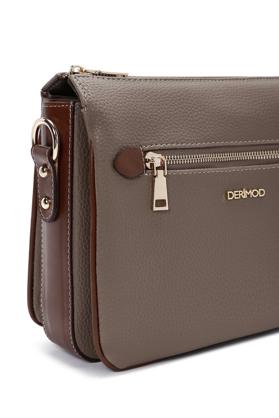 Women's Mink Brown Long Strap Crossbody Bag