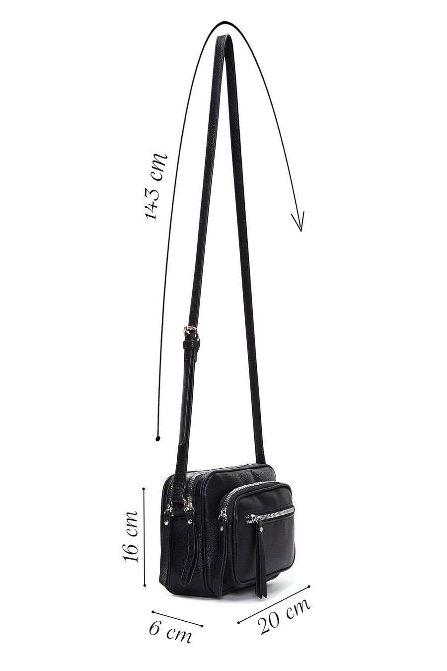 Women's Black Crossbody Bag