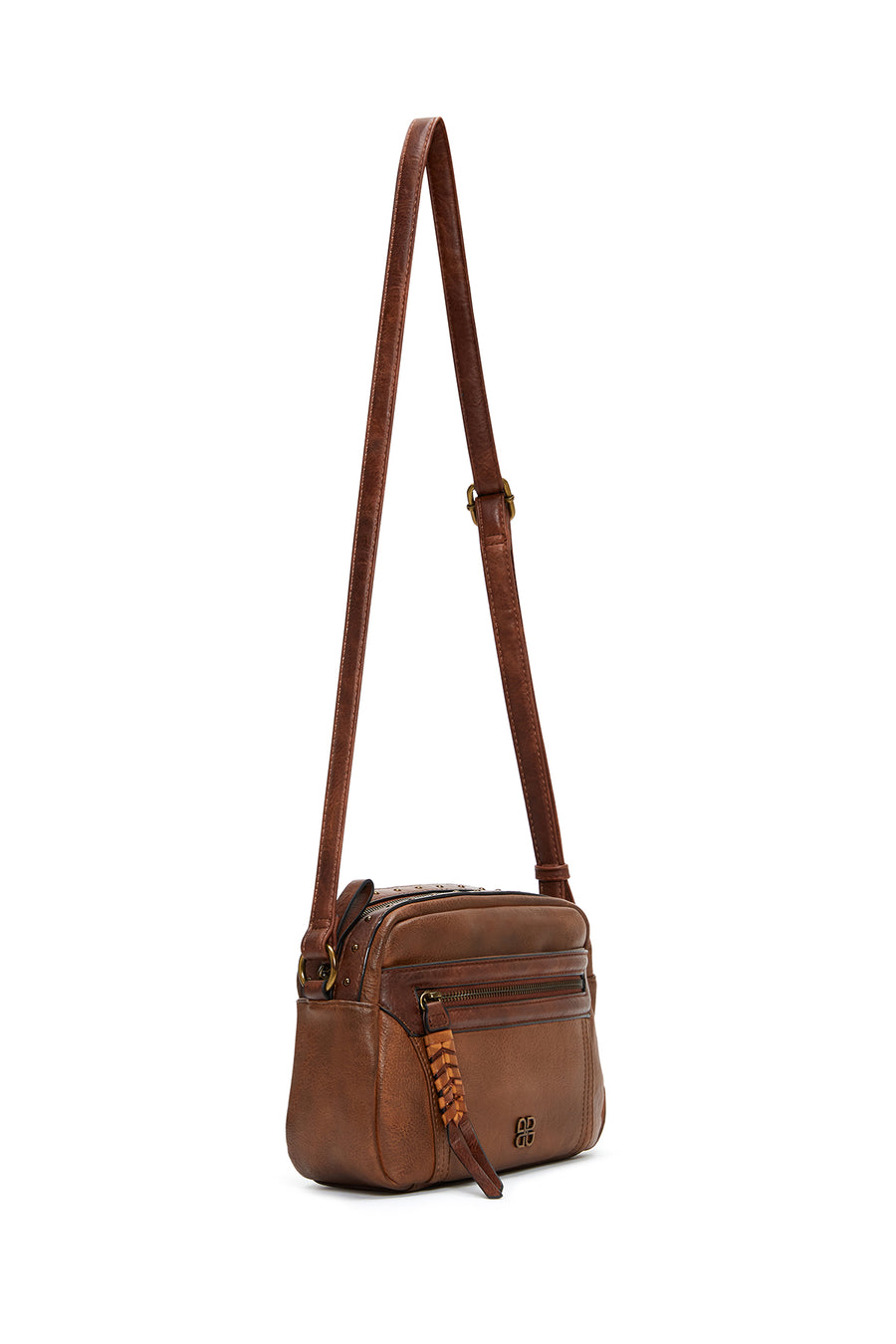 Women's Tan Long Strap Crossbody Bag