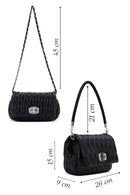 Women's Black Long Strap Quilted Shoulder Bag | Derimod