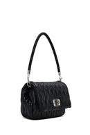 Women's Black Long Strap Quilted Shoulder Bag | Derimod