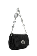 Women's Black Long Strap Quilted Shoulder Bag | Derimod