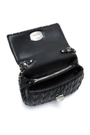 Women's Black Long Strap Quilted Shoulder Bag | Derimod