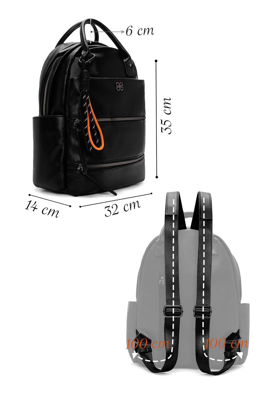 Women's Black Backpack