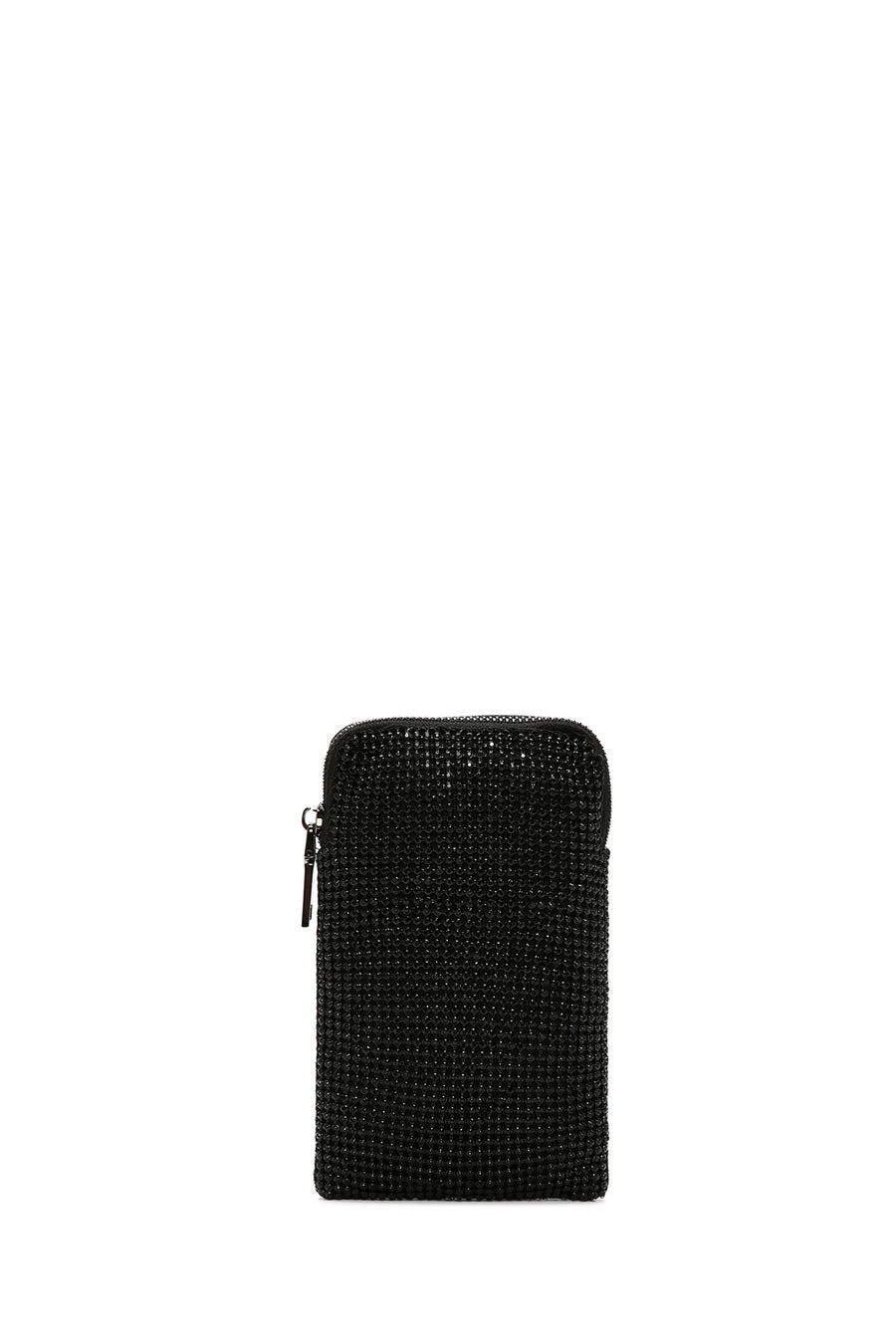 Women's Black Long Strap Stone Cross Bag