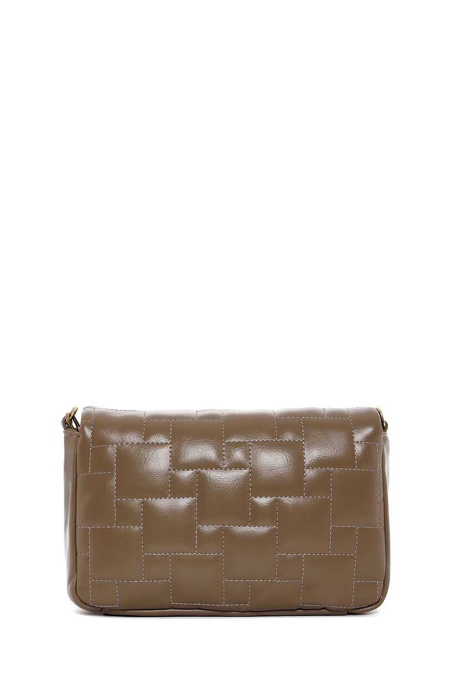 Women's Mink Long Strap Quilted Crossbody Bag