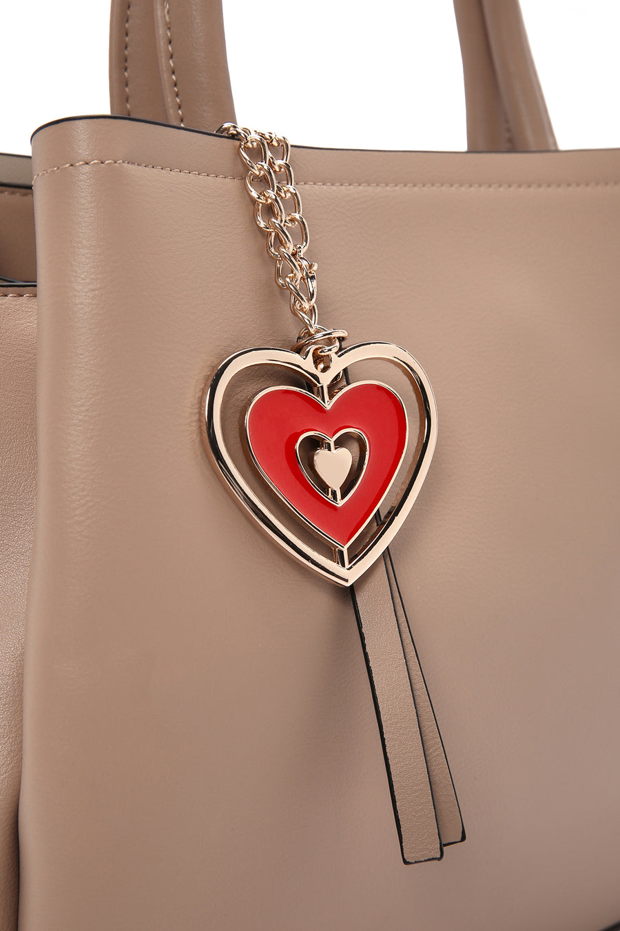 Women's Brown Long Strap Crossbody Bag with Accessory Detail