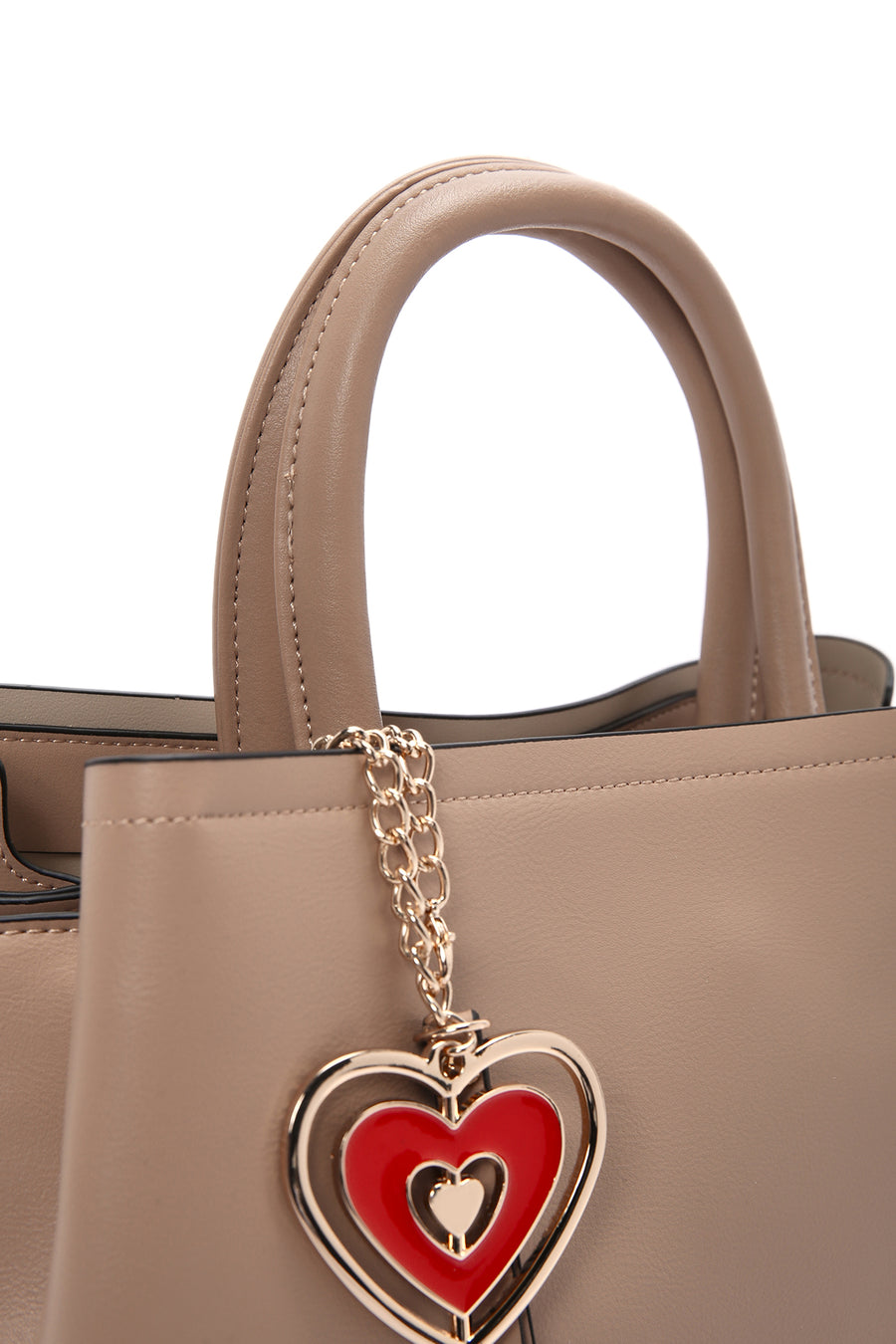 Women's Brown Long Strap Crossbody Bag with Accessory Detail